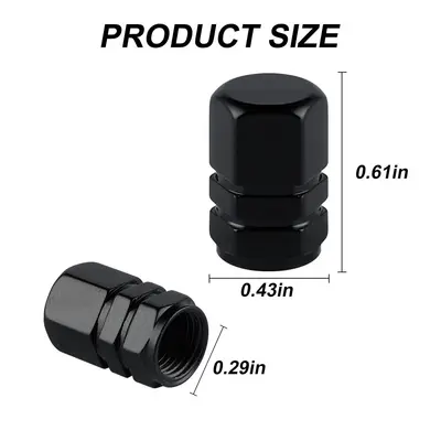 Colorful Aluminum Alloy Tire Valve Caps, Leak-Proof Hex, Ten Colors
