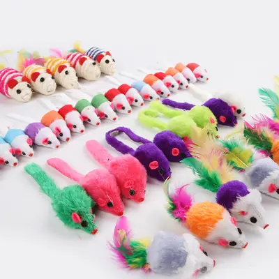 Plush Mouse Interactive Cat Toy with Bell - 3