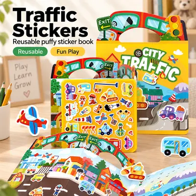 Children's Undersea Treasure Reusable Jelly Sticker Book, English Version