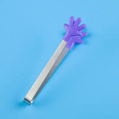 Yeni yaratıcı silikon gıda klipleri buz klipleri rahat paslanmaz çelik mini gıda klipleri aperatifler tatlı şeker küpü klipleri - 11