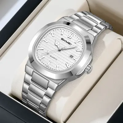 Shike Mei Stahlband Herrenuhr, Quarz, Leuchtkalender - 10