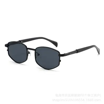 Metall-Damensonnenbrille in Polygonform mit UV-Schutz - 9