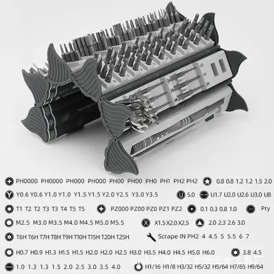 128-in-1 Multi-Purpose Screwdriver Set Triangle Hexagon Computer Phone Repair