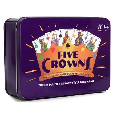 FIVE CROWNS Card Game in Tin Box for Family and Friends - 7
