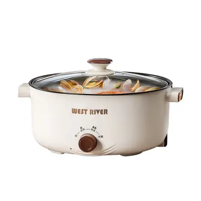 Multifunctional Electric Frying and Steaming Pan, Large Capacity Non-Stick