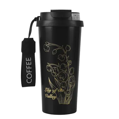 Lily pattern stainless steel insulated tumbler 316, gift box - 10