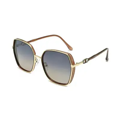 Large Frame Polarized Glitter Sunglasses for Women, UV400 Protection - 6