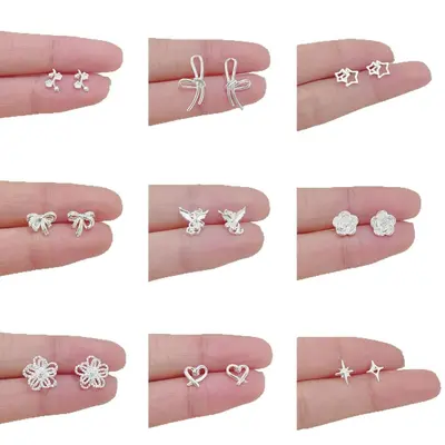 925 Sterling Silver Pearl Earrings for Women, Minimalist Design
