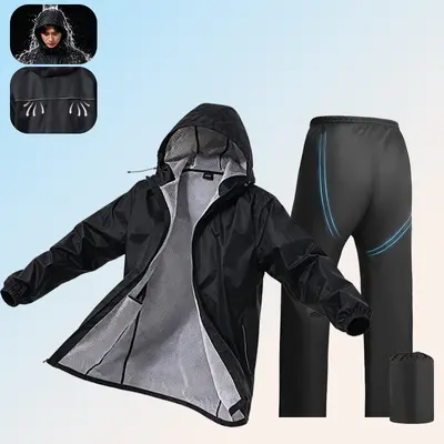 Ultra-thin raincoat, unisex, full body, split-style, cycling, delivery work - 7