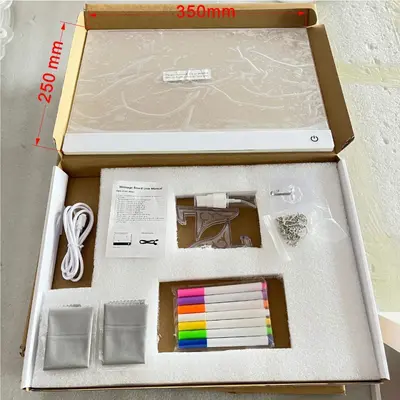 Children's Light-Up LED Drawing Board, Erasable Acrylic Writing Board - 8