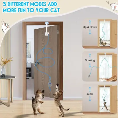Electric Door-Hanging Automatic Interactive Cat Toy - 4