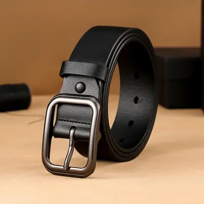 Men's New Style Top Grain Cowhide Belt with Japanese Buckle Genuine Leather High-end Business Versatile Casual Trendy Waistband