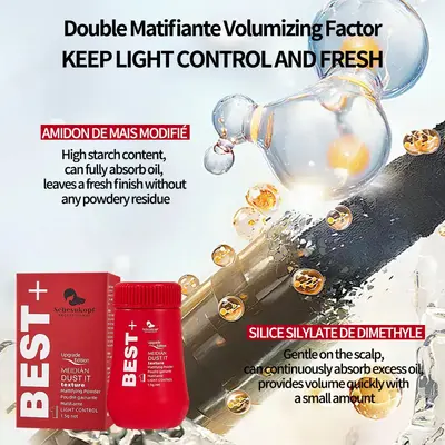 Cross-border Exclusive Meidian Oil Head Fluffy Magic Volumizing Hair Powder, Hair Volume Powder for Oil Control, Fluffy Bangs Dry Shampoo Powder, Oil-Absorbing Hair Setting Powder - 4