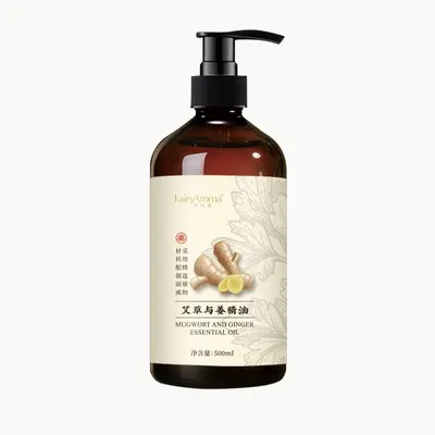 Ginger and Mugwort Massage Oil for Full-Body Gua Sha and Back Massage