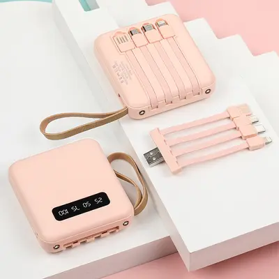 Neue interne Kabelmodell, Mini-Cartoon-Muster 10000mAh Powerbank, großkapazitive mobile Stromquelle, individuell bedrucktes Geschenk. - 9