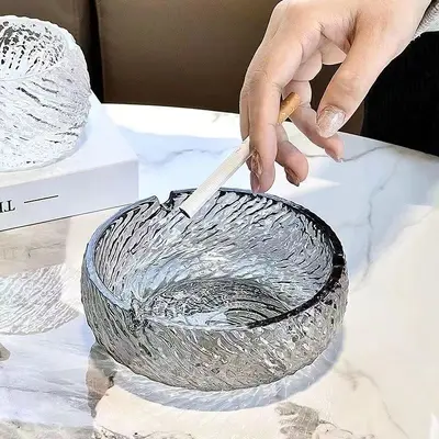 Lüks cam küllük, büyük kapasiteli, kolay temizlenen ofis küllüğü