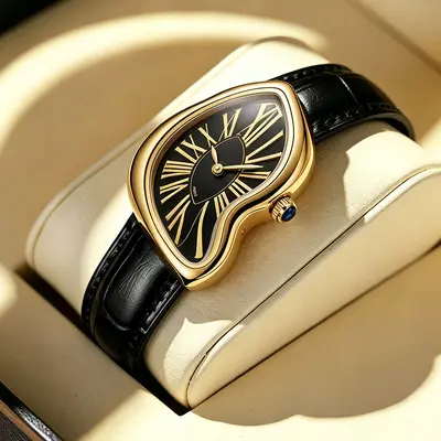 Neue Herrenuhren asymmetrisch modische vielseitige Damen-Vintage-Armbanduhr hohe Qualität leichte Luxus Nische Grenzüberschreitende Quarzuhr