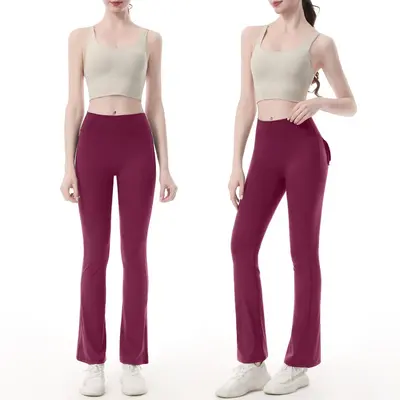 Women's Peach Hip Lift Yoga Pants with Pockets, Breathable - 5