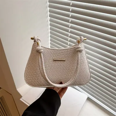 Women's Solid Colour Underarm Crossbody Bag, Spring Style - 4