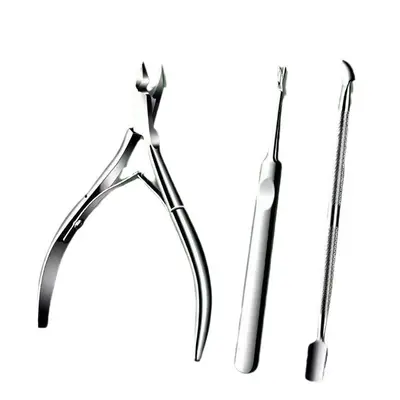 Stainless Steel Manicure Set with Dead Skin Scissors, Callus Remover and Nail File