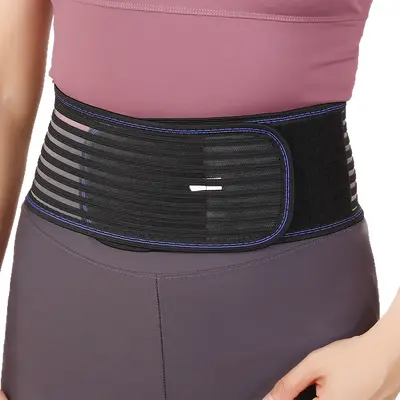 Ultra-Thin Full-Elastic Summer Breathable Waist Support Belt for Tummy Tightening, Sports, Fitness and Dancing, Fixed 10cm Narrow Waistline, Unisex Style