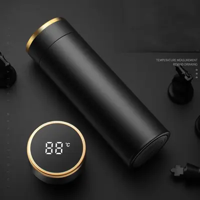 316 Stainless Steel Temperature Display Insulated Cup with Tea Infuser - 7
