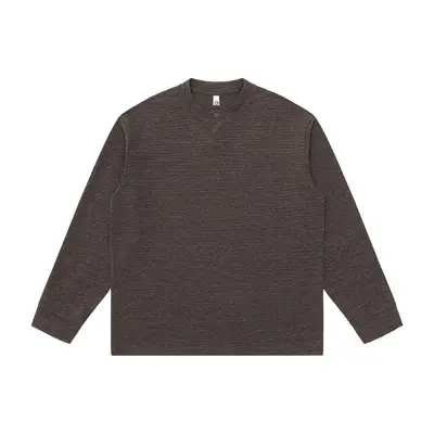 Men's Loose Long-Sleeve Basic T-Shirt, Casual Fit