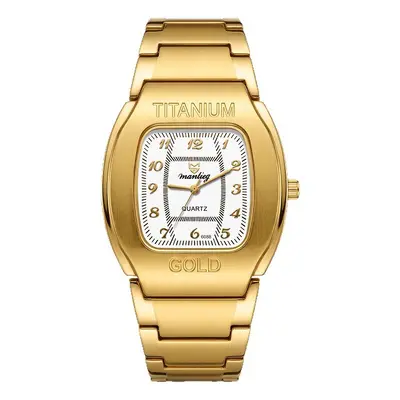 Fassform-Herrenuhr, Titanlegierung Stahlarmband - 6