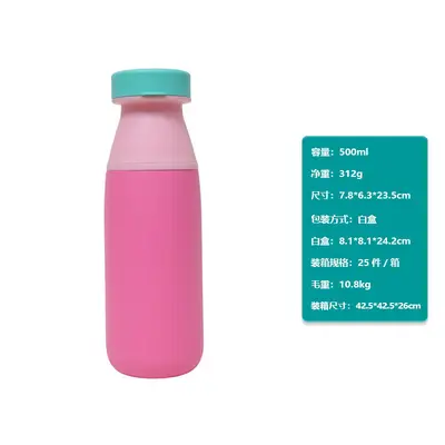 Paslanmaz çelik çift içecekli süt şişesi, 1 litre büyük kapasiteli termos - 7