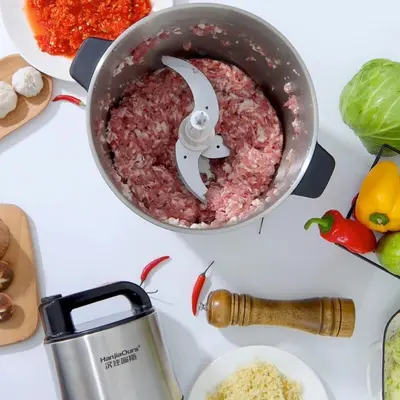 New High-Power Household and Commercial Meat Grinder Dough Mixer Meat Mincer Large Capacity Vegetable Chopper and Chili Sauce Mixer Drop Shipping