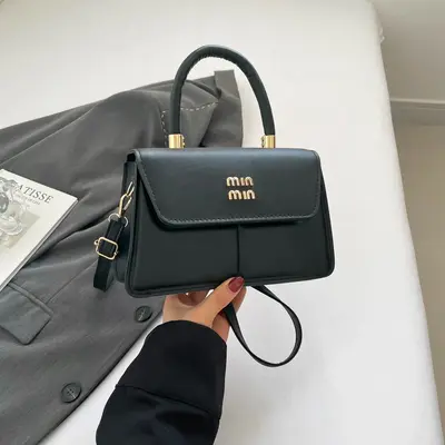 Women's Shoulder Bag, Small Square Model, Solid Color - 7