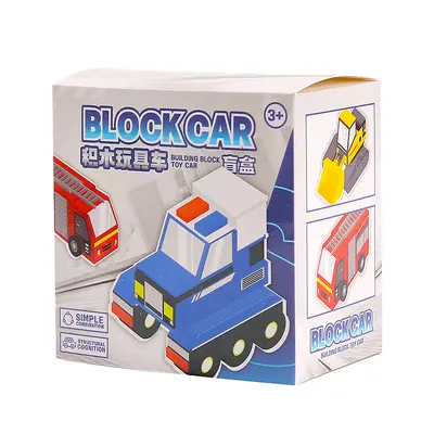 Children's Building Blocks Transforming Toy Car Robot, DIY Model for Boys and Girls - 6
