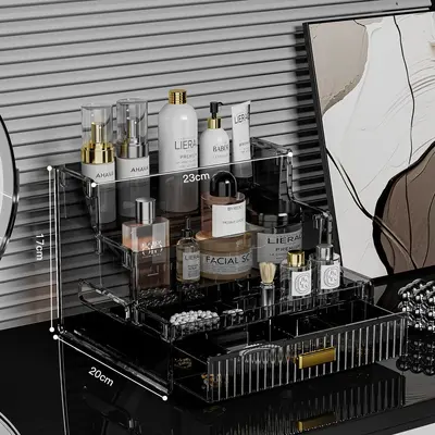 Transparent multi-layer PET cosmetics storage box - 10
