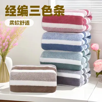 Üretici toptan mercan kadife geniş kenarlı büyük havlu banyo havlusu seti yumuşak ve hassas banyo bakım ev havlusu