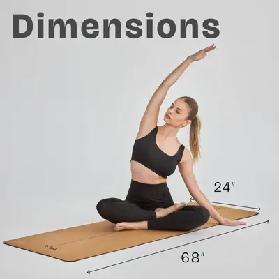 Natural rubber cork yoga mat thick non-slip professional