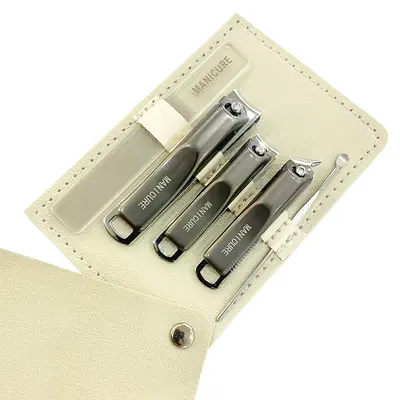 Carbon steel nail care set, 6 pieces