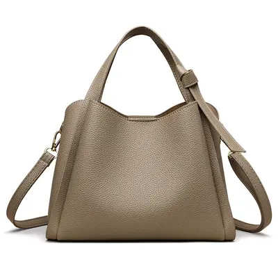 Weiche Damen-Schultertasche im Einkaufskorb-Stil - 9