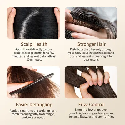 Rosemary Anti-Hair Loss Essential Oil, Herbal Scalp Massage Oil - 4