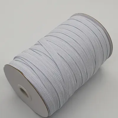 Flat Elastic Band 3-15 mm, Black and White, High Elasticity - 4