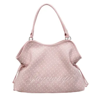 Women's Polka Dot Tote Bag, Large Capacity, Winter - 9