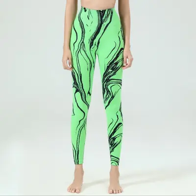 新款亚马逊跨境健身瑜伽裤3d印花卫裤女士紧身裤子来图定长裤欧美 - 9