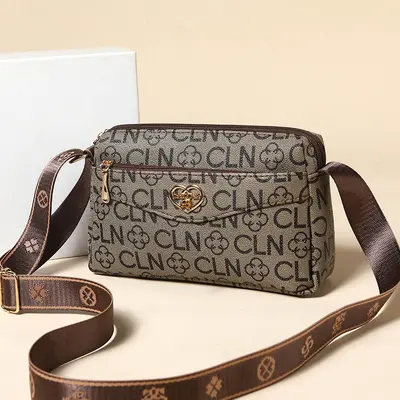 Women's Printed Crossbody and Single-Shoulder Bag, Middle-Aged Style - 10