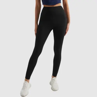 Women's Nude Nine-Point Yoga Pants, High Waist Butt Lift - 8