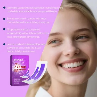 Feimuko Teeth Whitening Strips, Gentle Formula, Stain Reduction, Home Use