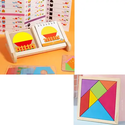 Çocuklar için Yapı Blokları Ev Tasarımcısı, Geometrik Şekiller, 3-6 Yaş Masa Oyunu - 8