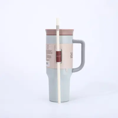 304 Paslanmaz Çelik Termos Bardak 40 oz, Pipetli Taşınabilir Outdoor Bardak - 7