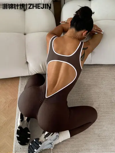 Yoga tulum, kolsuz, hızlı kuruyan, kadın fitness
