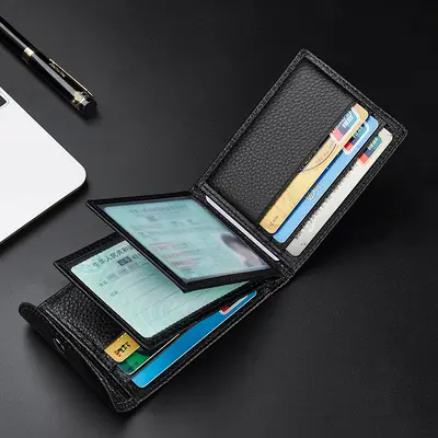 Genuine Leather Driver's License and Vehicle Document Holder, 2-in-1 Multi-Slot - 5