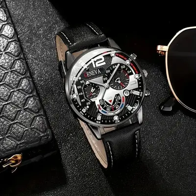 Men's quartz watch six-hand calendar luminous - 3
