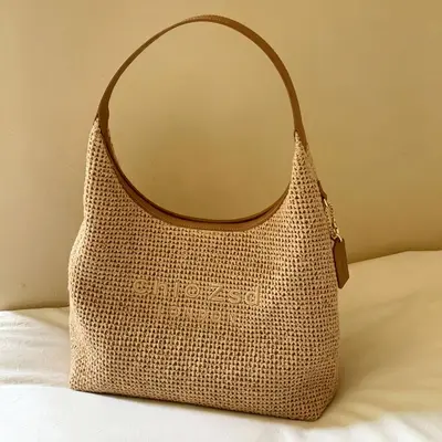 Women's Woven Tote Bag, Large Capacity, Underarm Style - 3
